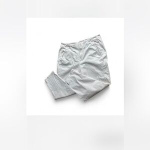 |Eileen Fisher| High-wasted White Organic Cotton Chino Tapered Pant Plus Size 18